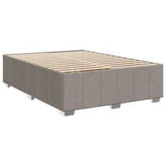 Vidaxl Box spring postelja z vzmetnico taupe 160x200 cm blago