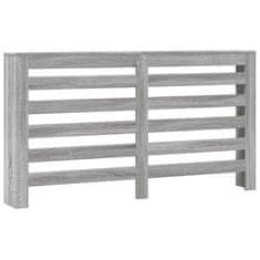 Vidaxl Pokrov za radiator siv sonoma 149x20x82 cm inženirski les