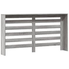Vidaxl Pokrov za radiator siv sonoma 149x20x82 cm inženirski les