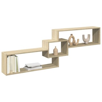 shumee vidaXL Stenska omarica 158x18x53 cm sonoma hrast inženirski les