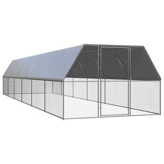shumee vidaXL Kokošnjak 3x12x2 m pocinkano jeklo