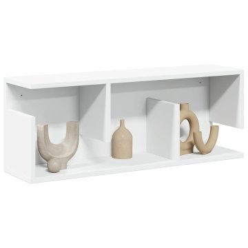 shumee vidaXL Stenska omarica 80x20x30 cm bela inženirski les