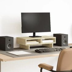 Vidaxl Stojalo za monitor sonoma hrast 50x27x15 cm inženirski les