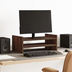 Vidaxl Stojalo za monitor rjavi hrast 50x27x20 cm inženirski les