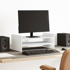 Vidaxl Stojalo za monitor bela 50x27x20 cm inženirski les