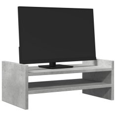 Vidaxl Stojalo za monitor betonsko siva 50x27x20 cm inženirski les
