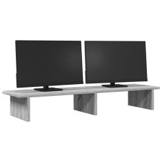 Vidaxl Stojalo za zaslon siva sonoma 100x27x15 cm inženirski les
