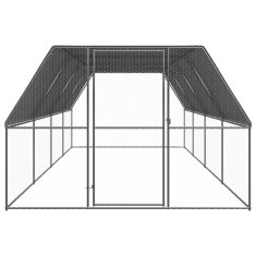 Vidaxl Kokošnjak 3x8x2 m pocinkano jeklo