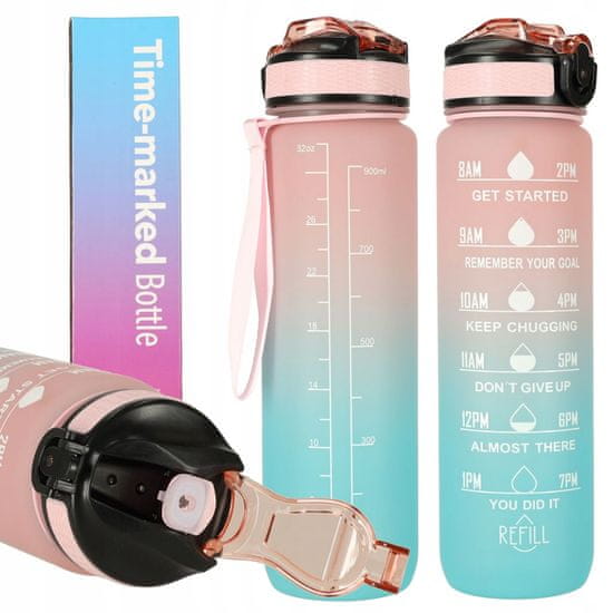 Ikonka Športni bidon s slamico za vodo 1000ml