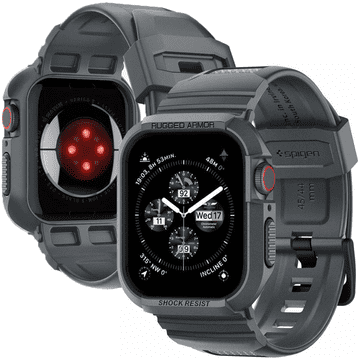 Spigen OVITEK SPIGEN RUGGED ARMOR PRO ZA APPLE WATCH 4 / 5 / 6 / 7 / 8 / 9 / SE (44 / 45 MM) - TEMNO SIV