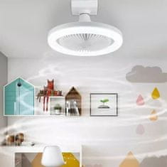 HOME & MARKER® Večnamenski stropni ventilator z LED lučjo, Daljinsko upravljanje (Bela, 23 x 12 cm) | FANGLO
