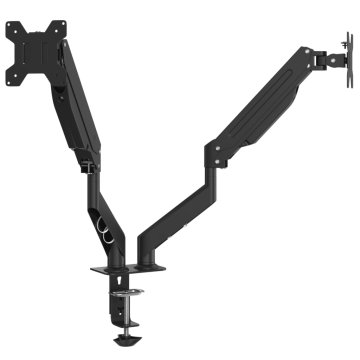 Vidaxl Dvojni nosilec za monitor za do 27'' zaslon plinska vzmet 20 kg