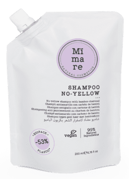 Mimare No-Yellow naravni šampon z bambusovim ogljem za blond in posvetljene lase (200ml)