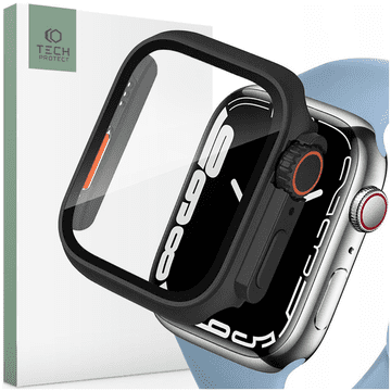 Tech-protect TECH-PROTECT DEFENSE360 APPLE WATCH 7 / 8 / 9 (45 MM) ČRNA/ORANŽNA