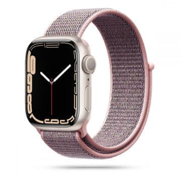 Tech-protect TEHNIČNO ZAŠČITNA NAJLONSKA PAPIRNA URA ZA APPLE WATCH 6 / 7 / 8 / 9 / 10 / SE (40 / 41 / 42 MM) ROZA PESEK