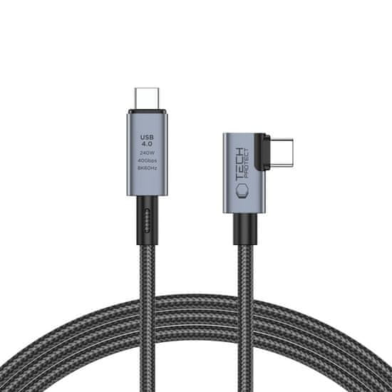 Tech-protect TECH-PROTECT ULTRABOOST MAX "L" USB 4.0 8K 40GBPS TYPE-C KABEL PD240W 150CM SIVA
