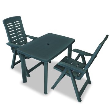 Vidaxl Bistro garnitura 3-delna plastika