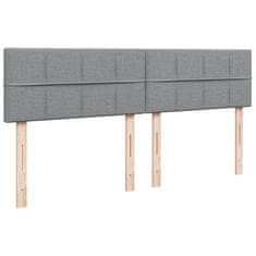 Vidaxl Box spring postelja z vzmetnico svetlo siva 200x200 cm blago