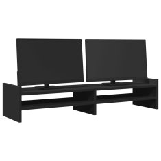 Vidaxl Stojalo za zaslon črna 100x27x20 cm inženirski les