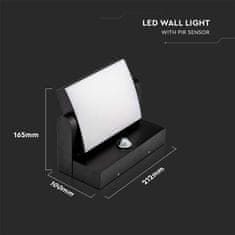 V-TAC LED stenska svetilka 17W 4000K 2520lm IP65 s senzorjem črna