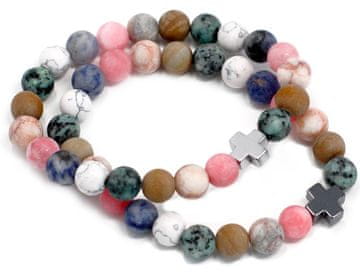 AWG Karako komplet 2 zapestnic – več vrst kamnov – kroglice 8 mm