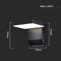 V-TAC LED stenska svetilka 17W 4000K 2520lm IP65 črna