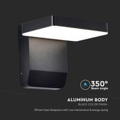 V-TAC LED stenska svetilka 17W 4000K 2520lm IP65 črna