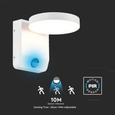 V-TAC LED stenska svetilka 17W 4000K 2480lm IP65 s senzorjem bela