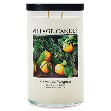 Village Candle Dišeča sveča v kozarcu Clementine Evergreen 538 g
