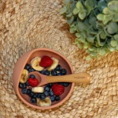 Bo Jungle silikonska posoda s priseskom in žlico Terracotta