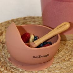 Bo Jungle silikonska posoda s priseskom in žlico Terracotta
