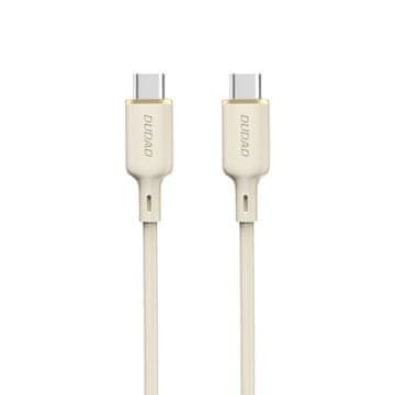 DUDAO Ojačeni kabel SR USB-C - USB-C 100 W, 2 m, bež