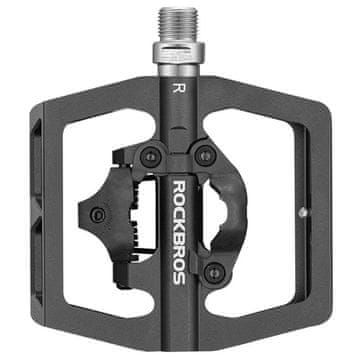 ROCKBROS Komplet kolesarskih pedalov za MTB s SPD-zapahi Shimano – črni
