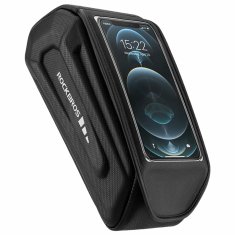 ROCKBROS Kolesarska torba za okvir z vodoodporno torbico za telefon, črna