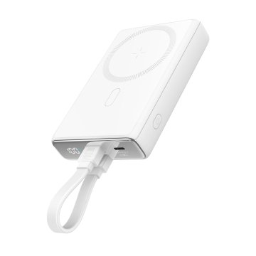 shumee Magnetni powerbank 10000mAh 20W s stojalom + Lightning kabel - USB-C bel