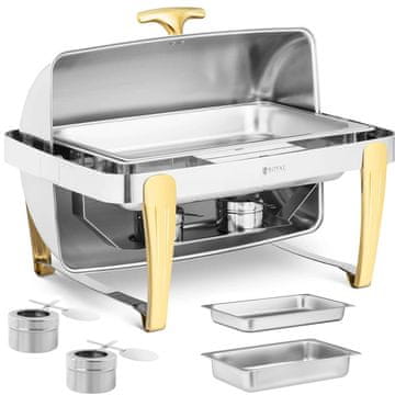 Royal Catering Namizni grelnik za jedi za paste z rolltop pokrovom GN 1/1 9 l