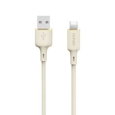 DUDAO Ojačeni kabel za iPhone SR USB-A - Lightning 5A 1 m, bež