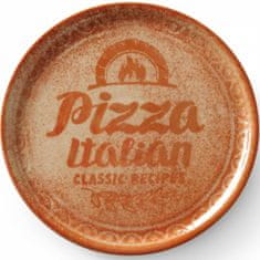 Duralex Pizza krožnik iz porcelana Recipe Collection Brick Red premer 33 cm - set 6 kosov