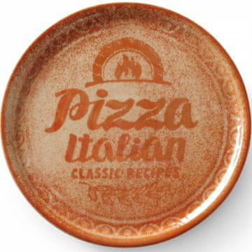 Duralex Pizza krožnik iz porcelana Recipe Collection Brick Red premer 33 cm - set 6 kosov