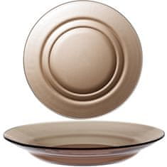 shumee Duralex LYS SEPIA globoki krožnik rjav 230 x 35 mm - set 6 kos.