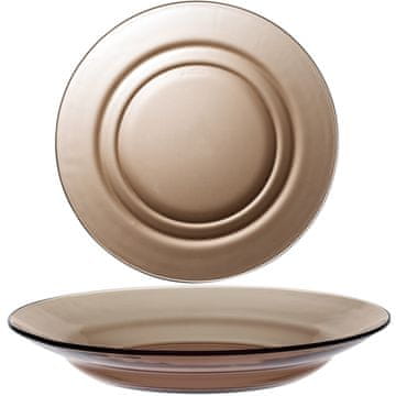 shumee Duralex LYS SEPIA globoki krožnik rjav 230 x 35 mm - set 6 kos.