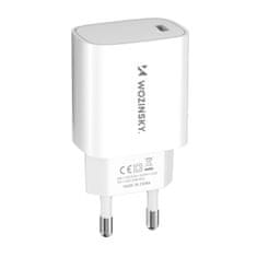 WOZINSKY Mrežni polnilnik 20 W USB-C 100–240 V, bel