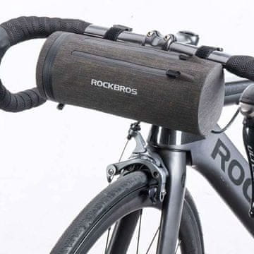 ROCKBROS Praktična vodoodporna torba za kolo, ki se pritrdi na krmilo, črna