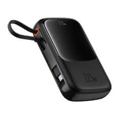 shumee Qpow Pro+ 10000mAh powerbank z USB-C kablom in zaslonom - črn