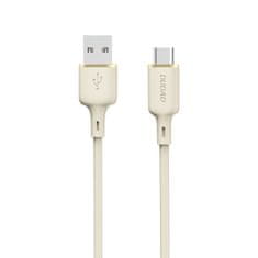 DUDAO Ojačeni kabel SR USB-A - USB-C 5A 1 m, bež