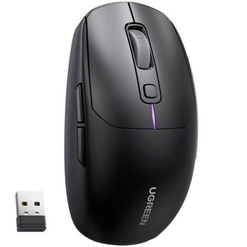 shumee Brezžična Bluetooth 5.0 USB 2,4 GHz računalniška miška - črna