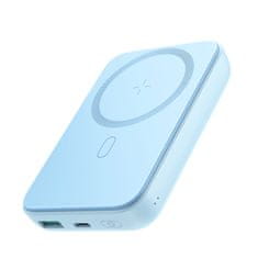 shumee Powerbank 10000mAh s polnilnikom MagSafe 20W + kabel USB-A/USB-C 0,25 m svetlo modra