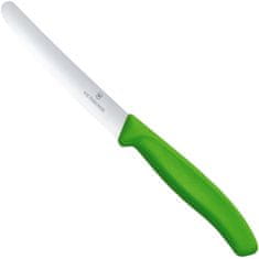 Victorinox Zobati nož za paradižnik z zaobljenim vrhom, dolžina 110/219 mm – zelen