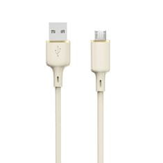 DUDAO Ojačeni kabel SR USB-A - microUSB 5A 1 m, bež