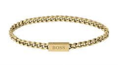 Hugo Boss Brezčasna pozlačena zapestnica Chain for Him 1580172 (Dolžina 19 cm)